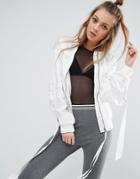 Asos Bomber With Parachute Strapping - White
