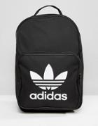 Adidas Originals Classic Backpack With Trefoil Logo In Black - Black