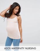 Asos Maternity Nursing Cami With Clips - Pink