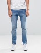 Cheap Monday Tight Skinny Jeans Blue Wave - Blue
