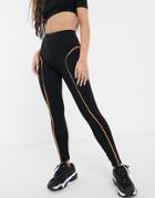 Asos Design Piped Detail Legging-black