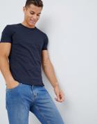 Celio Crew Neck Muscle Fit T-shirt In Navy - Navy