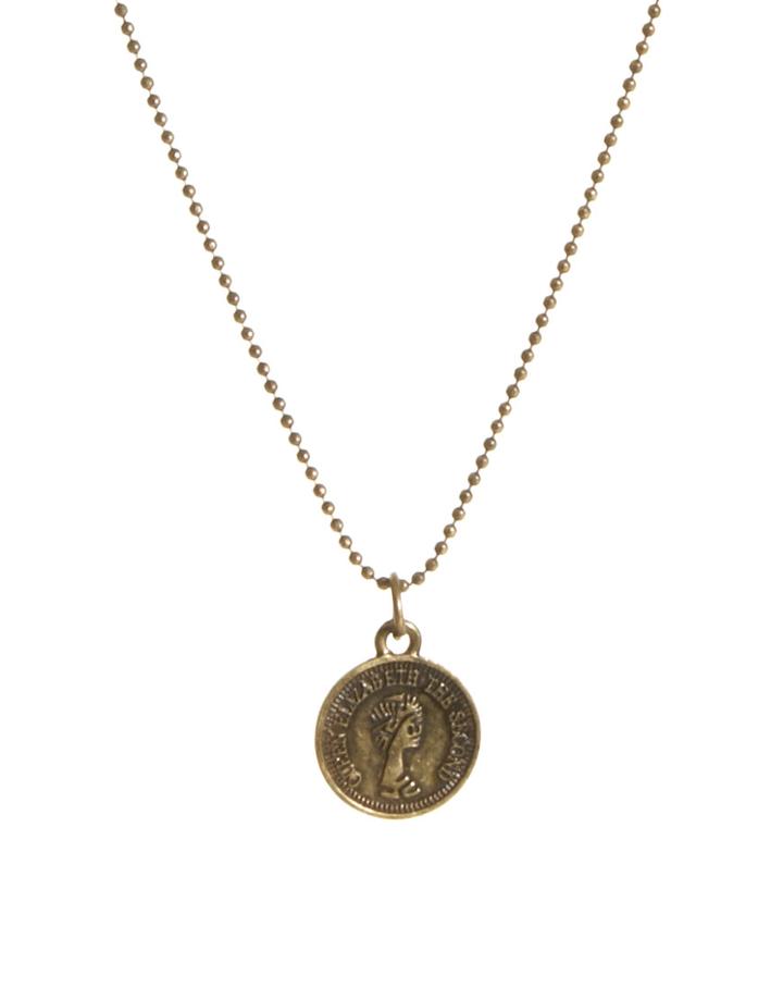 Just Acces Rivo Coin Pendant Necklace