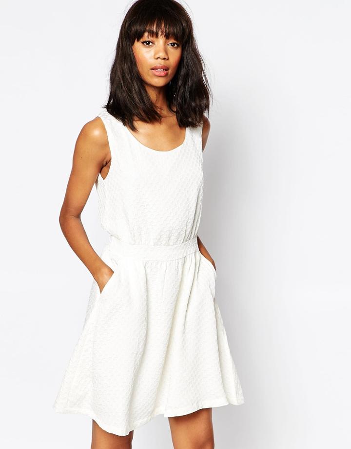 Minimum Embossed Skater Dress - 000 White