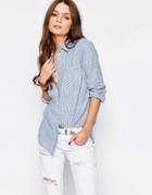New Look Relaxed Stripe Shirt - Blue