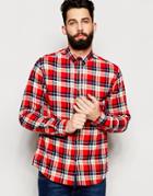 Only & Sons Flannel Check Shirt - Red