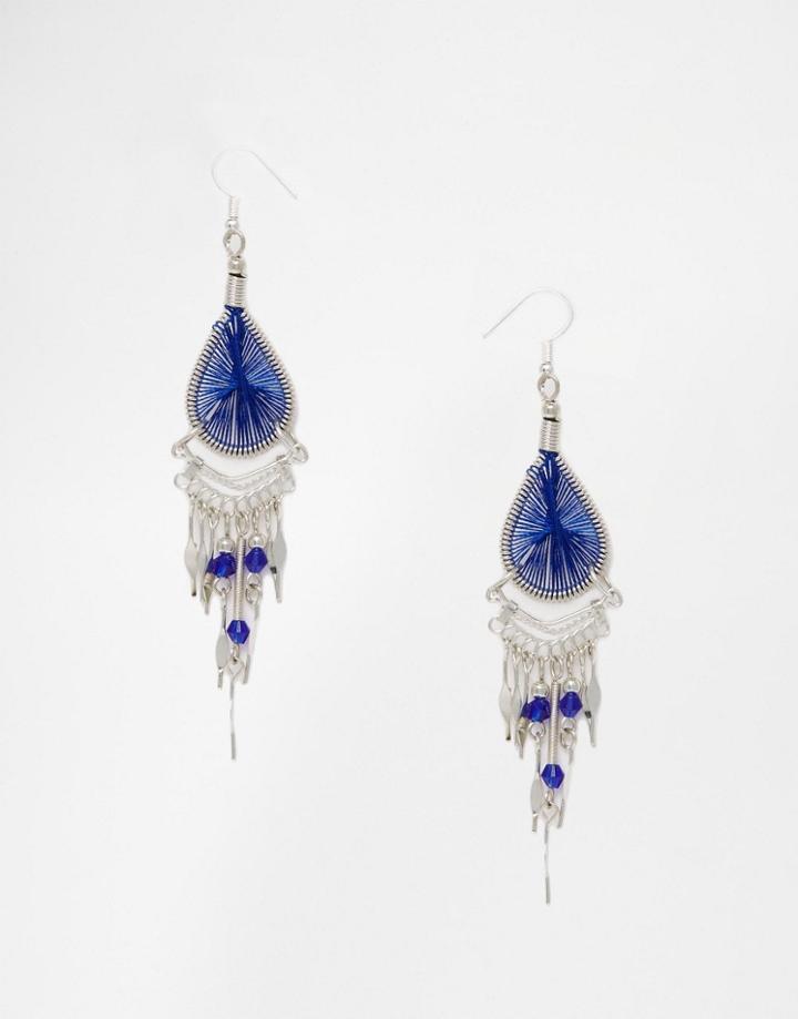 Asos Don't Be Blue Dreamcatcher Earrings - Blue