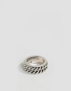 Icon Brand Rope Ring In Silver - Silver