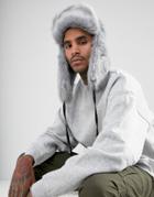 The New County Oversized Faux Fur Trapper Hat In Gray - Gray