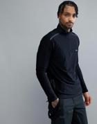Oakley Training 1/4 Zip Baselayer Sweatshirt Slim Fit Reflective Details In Black - Black