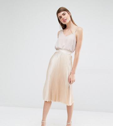 True Violet Midi Pleated Skirt - Gold