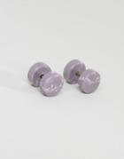 Asos Plug Earring In Lilac Semi Precious Stone - Purple
