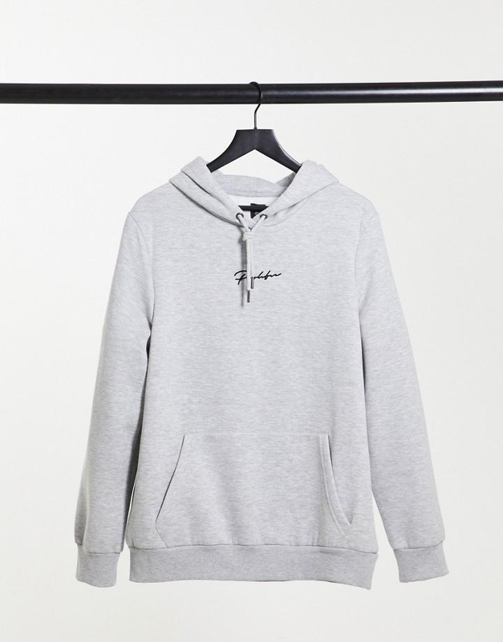 River Island Prolfic Muscle Fit Hoodie In Gray-grey