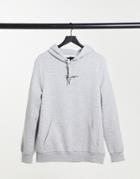 River Island Prolfic Muscle Fit Hoodie In Gray-grey
