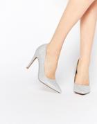 Head Over Heels By Dune Addyson Silver Heeled Pumps - Silver