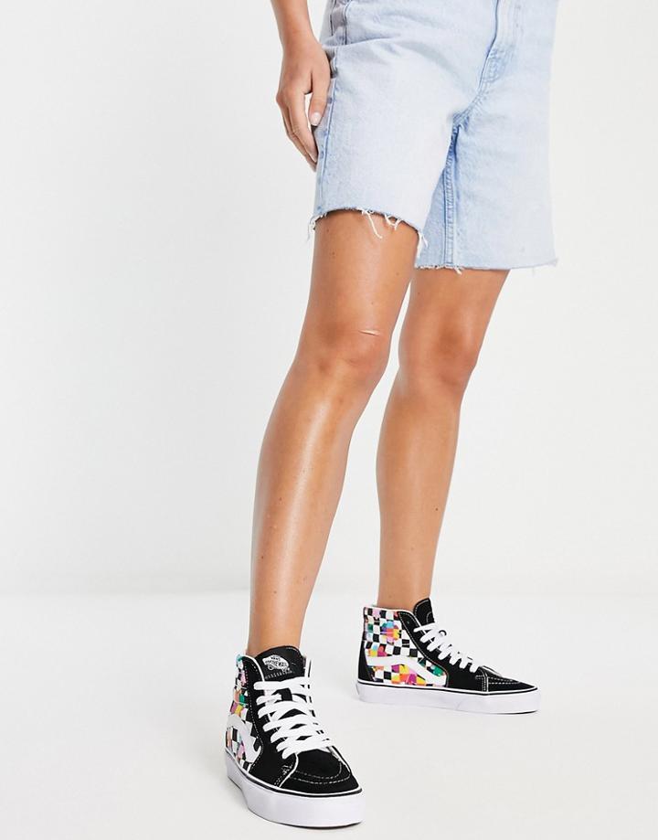 Vans Sk8-hi Sneakers In Floral Checkerboard-multi