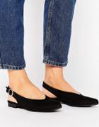 New Look Suedette Slingback Shoe - Black