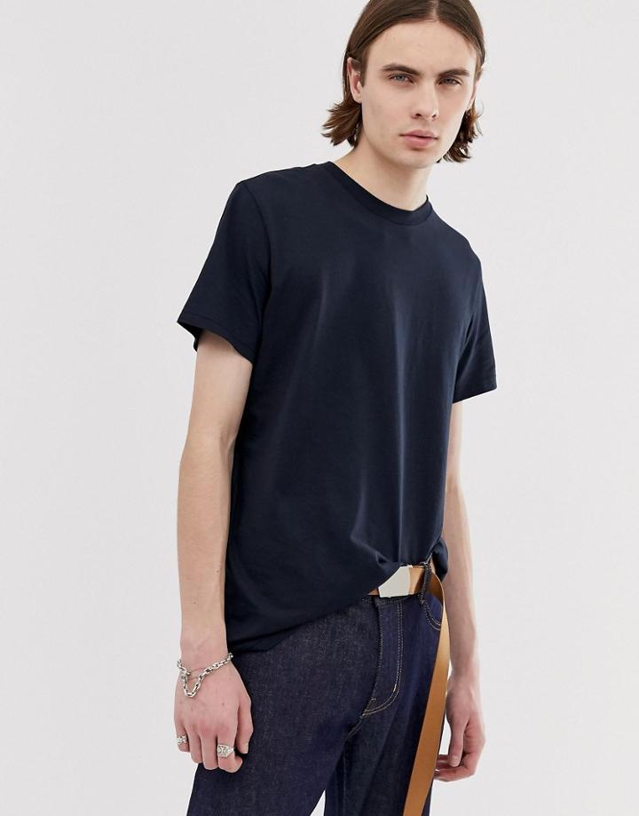 Weekday Alan T-shirt In Navy - Navy