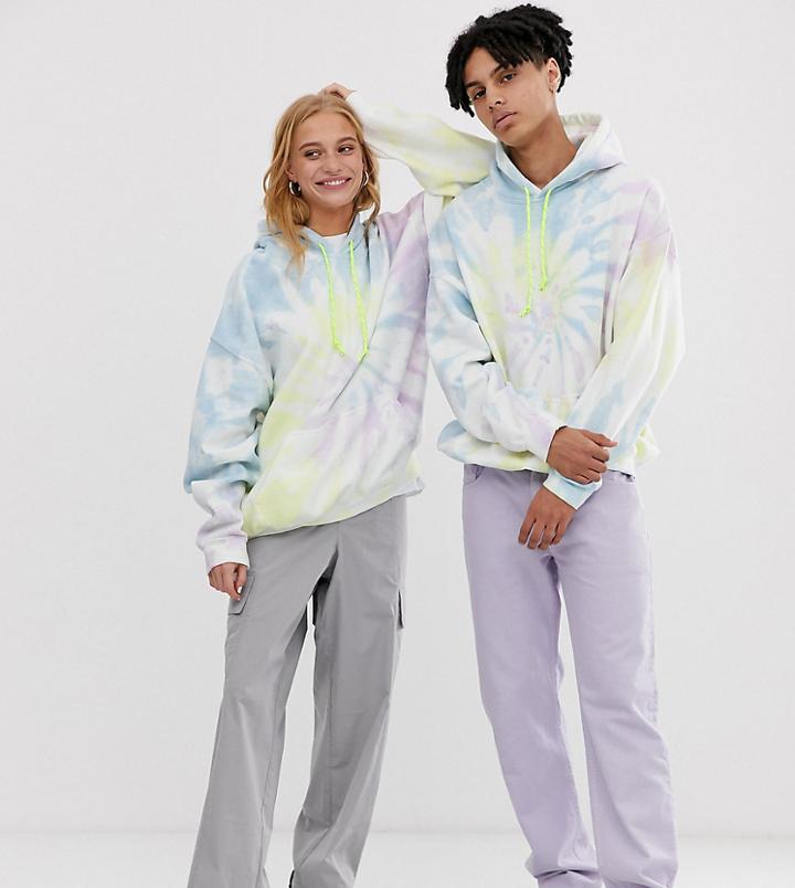 Reclaimed Vintage Unisex Tie Dye Hoodie - Multi