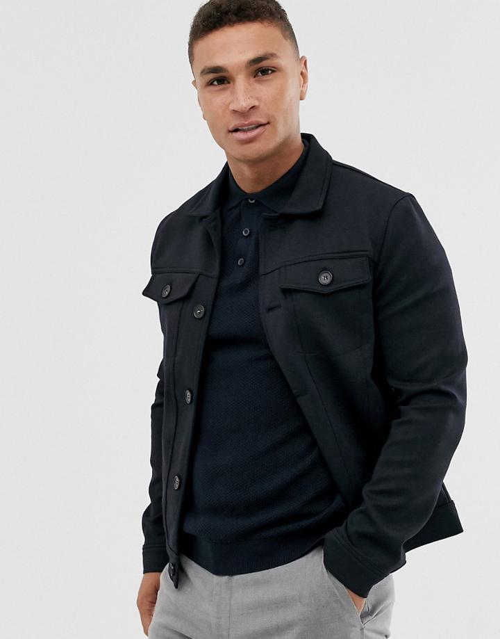 River Island Smart Jacket In Navy