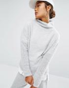 Daisy Street High Neck Jumper - Gray