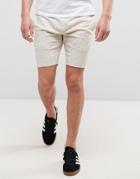 Only & Sons Jersey Short With Drawstring Waist With Raw Hem - Gray