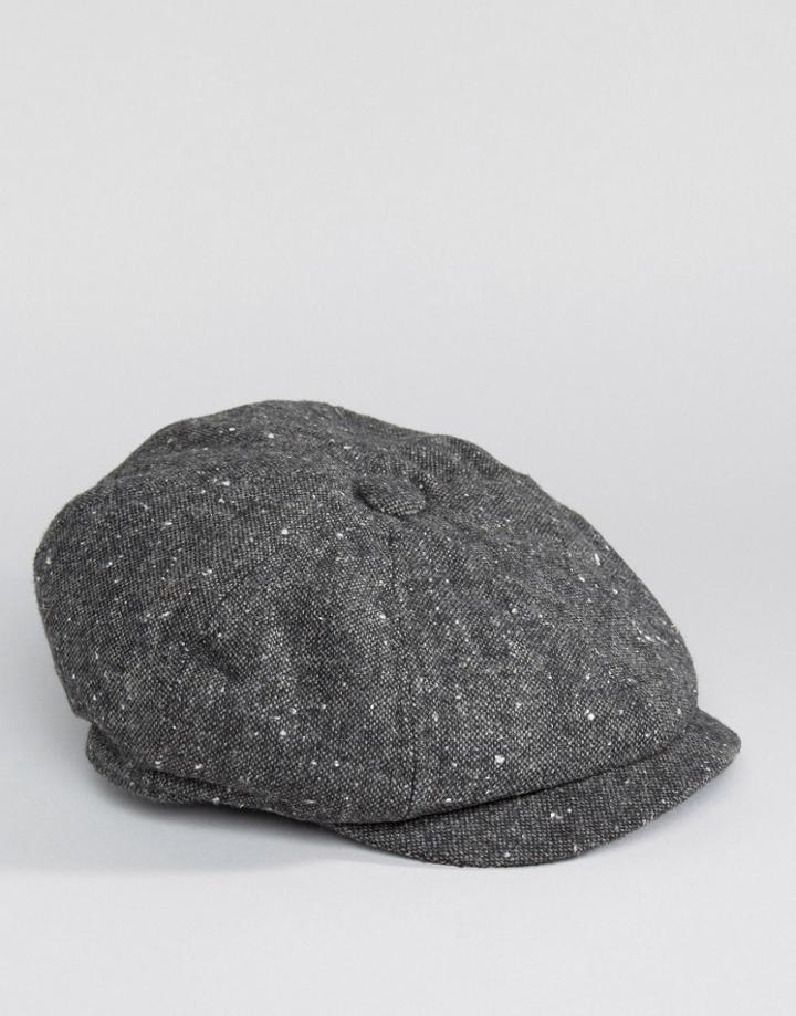 New Look Flat Cap In Gray - Gray