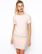 Asos Co-ord T-shirt In Fluffy Knit - Pink