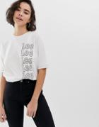 Lee Seasonal Repeat Logo T-shirt - White