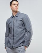 Esprit Shirt Jacket In Brushed Cotton - Gray