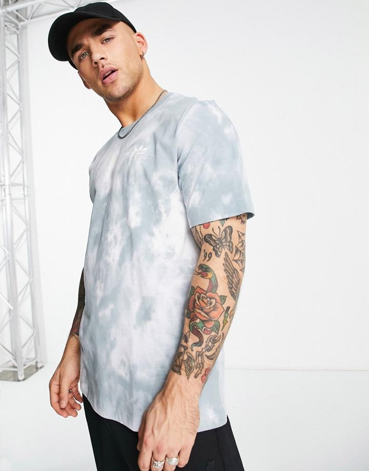 Adidas Originals Essentials T-shirt In Gray Tie Dye
