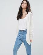 Only Emma Long Knt Open Cardigan - Cream