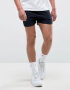 Asos Jersey Runner Short With Cut & Sew In Navy - Navy