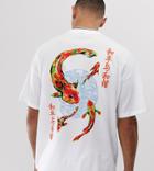 Asos Design Tall Oversized T-shirt With Back Fish Print - White