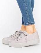 New Look Canvas Double Sole Sneaker - Gray