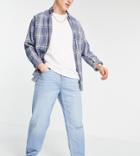 New Look Baggy 90s Fit Jeans With Knee Slash In Light Blue Wash