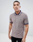 Lyle & Scott Oxford Weave Polo Shirt In Burgundy - Red