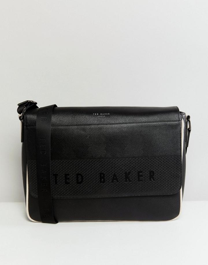 Ted Baker Embossed Yerwot Messenger Bag - Black
