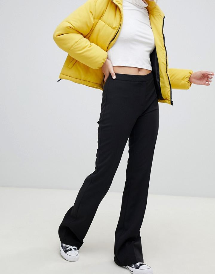 Asos Design Slim Kick Flare Pants - Black