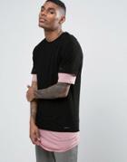 Cayler & Sons Longline Layered T-shirt With Distressing - Black