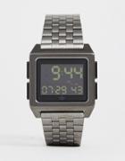 Adidas M1 Archive Bracelet Watch In Gunmetal-black