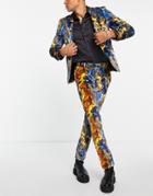 Twisted Tailor Suit Pants In Multicolored Cloud Print