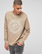 Asos Sweatshirt With City Print - Silver Mink