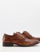 Office Macro Brogues In Tan Leather-brown