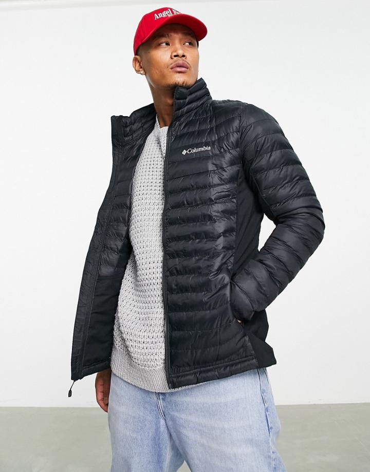 Columbia Powder Pass Puffer Jacket In Black