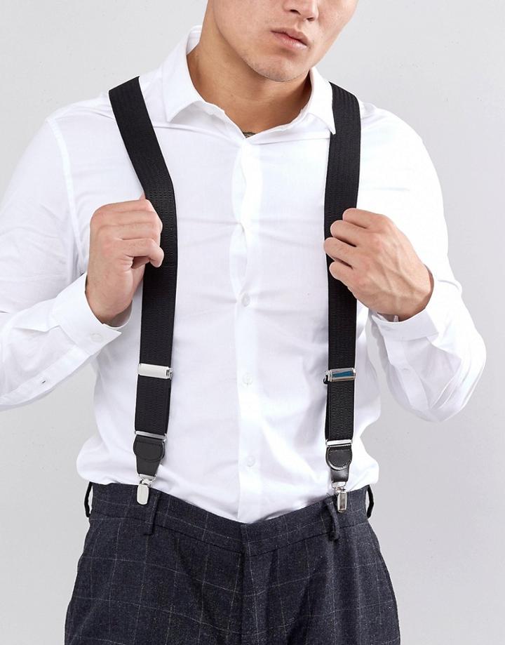 Ben Sherman Suspenders In Black - Black