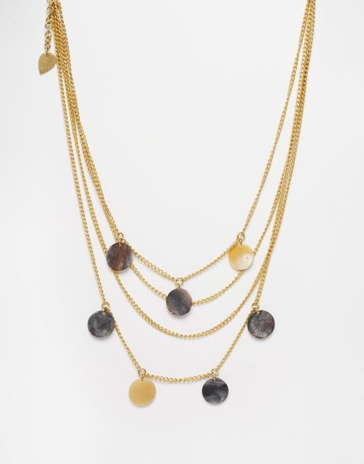 Made Layered Up Necklace - Brass