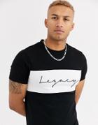 Asos Design Skinny Fit T-shirt With Stretch And Front Print-black