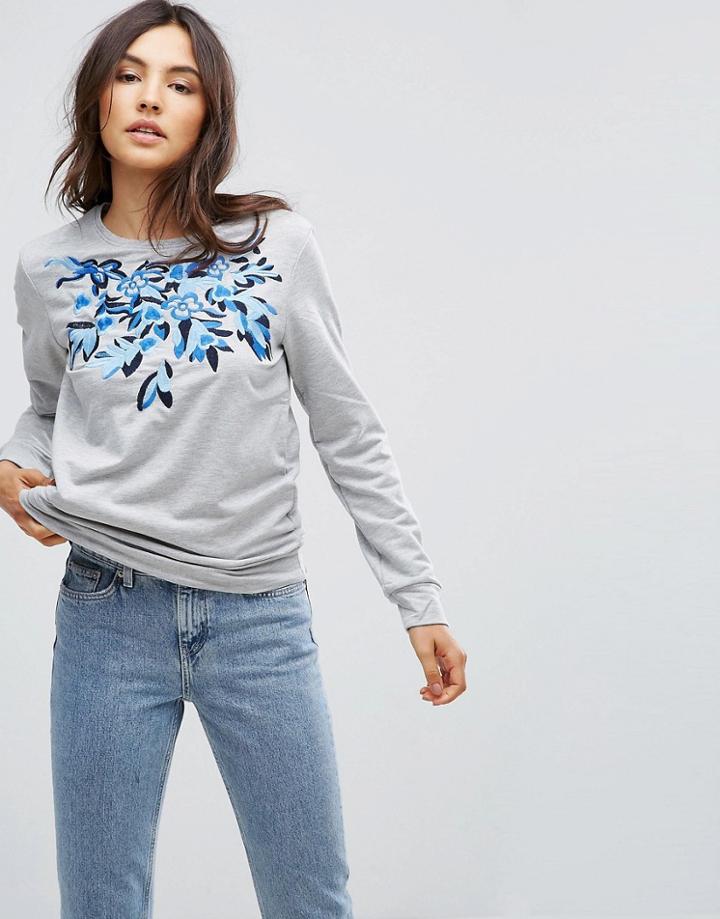 B.young Printed Sweatshirt - Gray