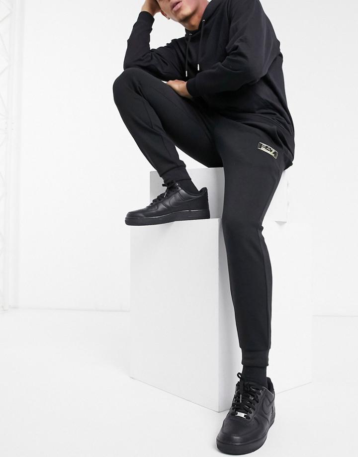 Armani Ea7 Gold Label Sweatpants In Black